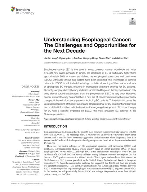 esophageal cancer research